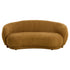 Ockerfarbene Couch UVITA mit runder Form von Light & Living
