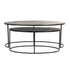 Couchtisch PAXSON oval antik bronze+dun