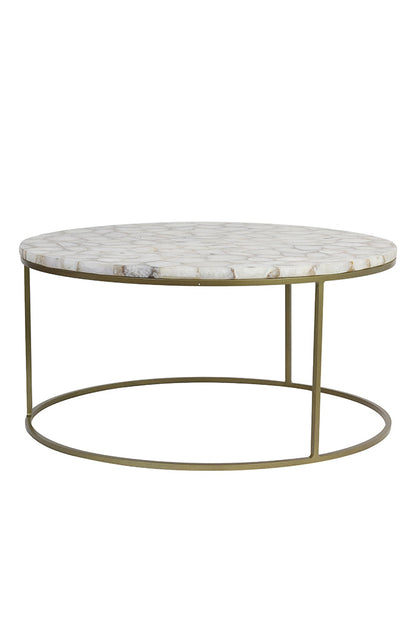 Couchtisch AXAT aus dem Stein Achat in antik-bronze von Light &amp;amp; Living