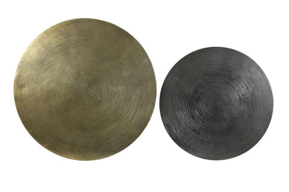 Couchtisch-Set PRIMO in Bronze Ø61x37+Ø76x41 cm