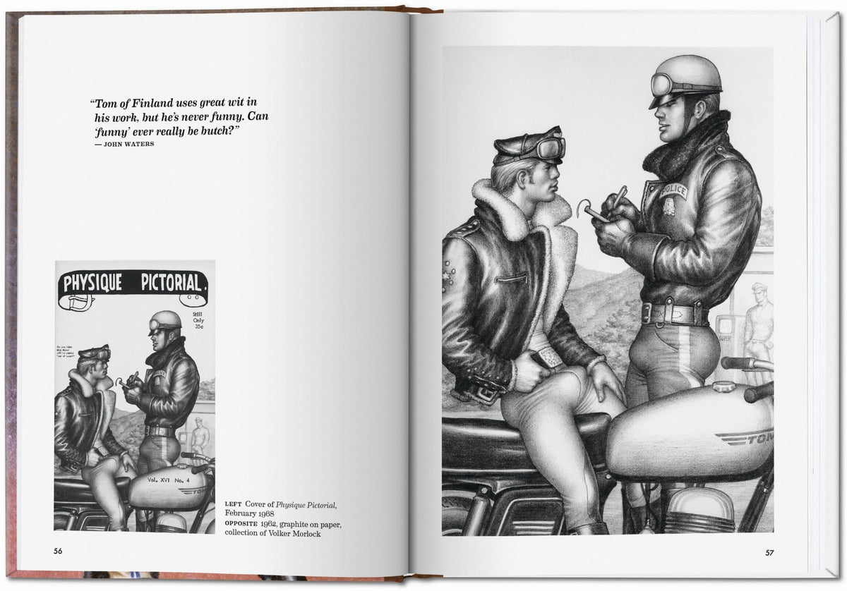 Szene zwischen Polizist und Kriminellem in der Kunstwelt von Tom of Finland