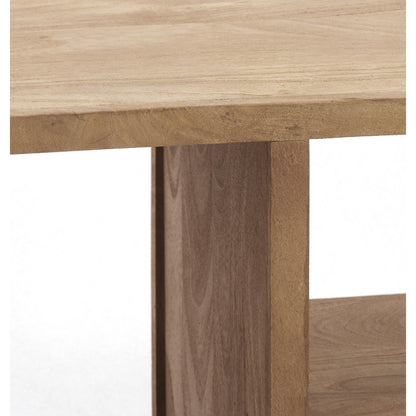 Elegantes Holzmöbel in matter graubrauner Oberfläche