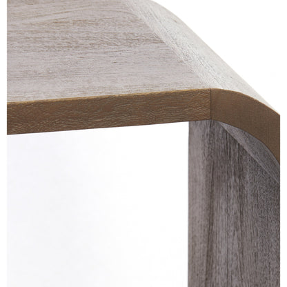 Dekoratives Holzsideboard in warmem Grau-Dunkelbraun