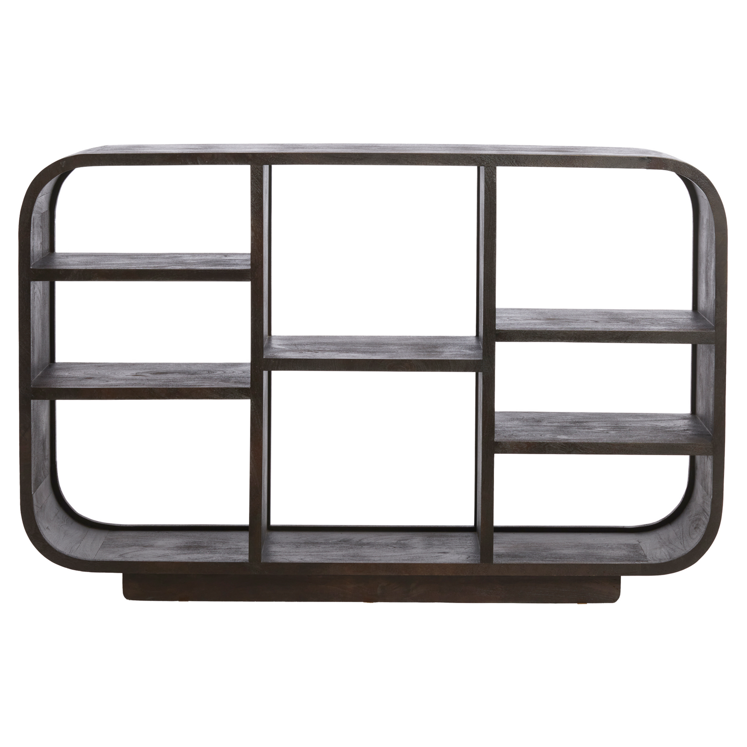 Sideboard aus rotbraunem Holz mit offenen Fächern von Light &amp; Living