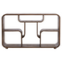 Modernes Sideboard aus Holz in grau-dunkelbrauner Optik