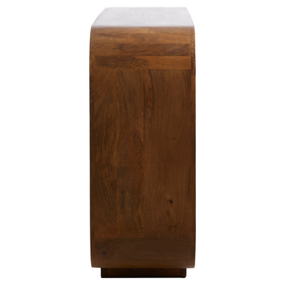 Abgerundetes Design-Sideboard aus Holz für Wohnräume