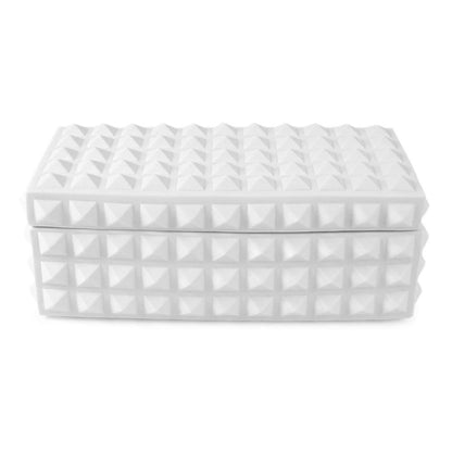 Box CHARADE STUDDED in matt weiß
