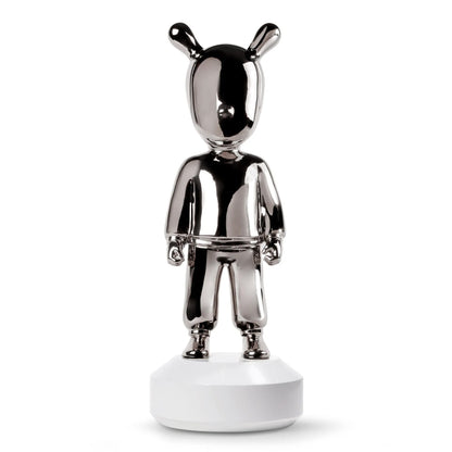 Deko Skulptur THE GUEST der Marke Lladró in Metallic Silber large