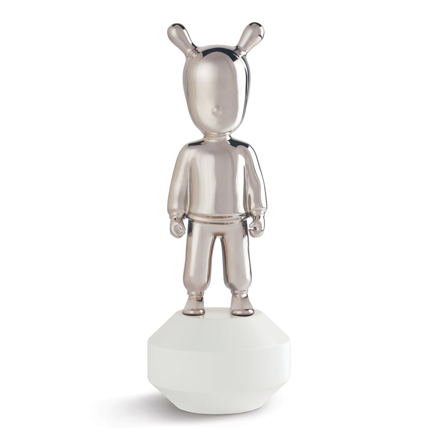 Deko Skulptur THE GUEST der Marke Lladró in Metallic Silber small