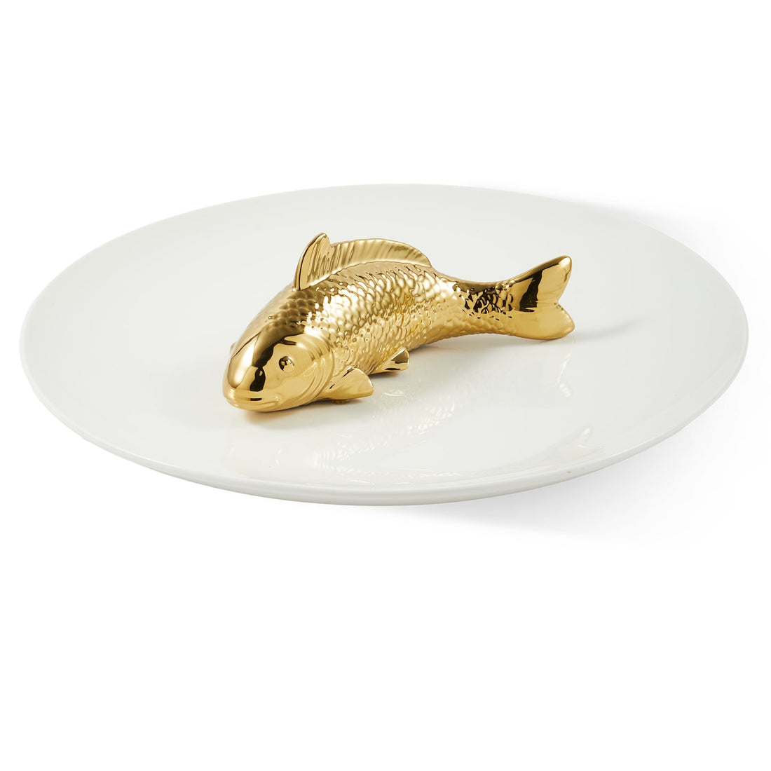 Plato decorativo “Fish Plate” con koi dorado
