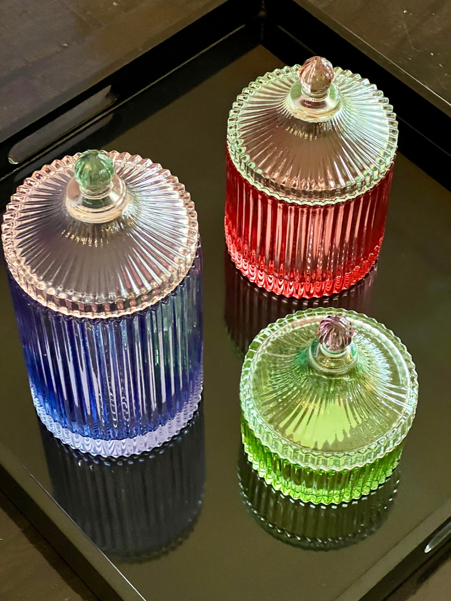 Candy stripe CANDY STRIPE en verde/menta claro ø10 x 12cm