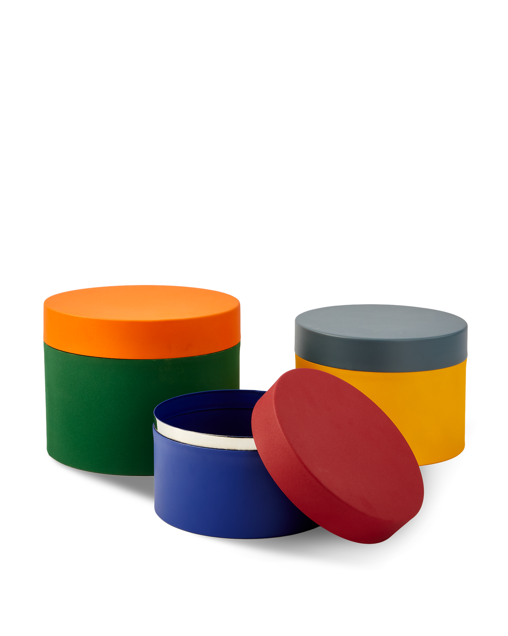 Round Metal Caps and Jars – Aufbewahrungsdosen Set aus Metall in Multicolor (3er-Set)