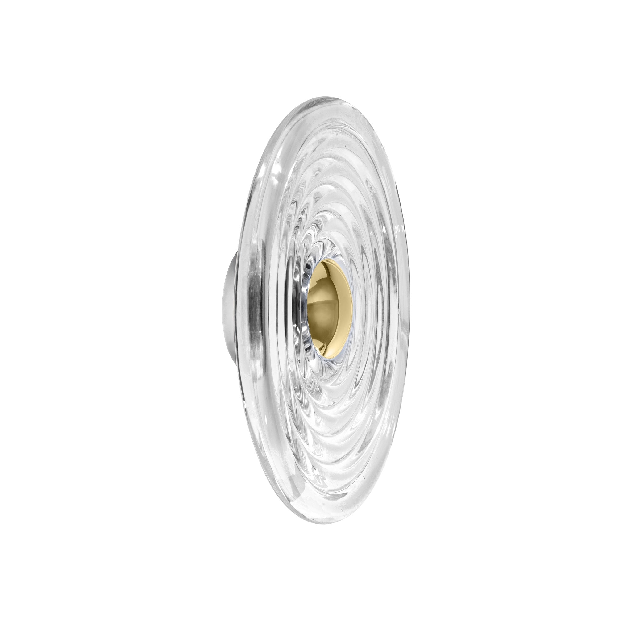 Skulpturale Wand- und Deckenleuchte aus gepresstem Glas