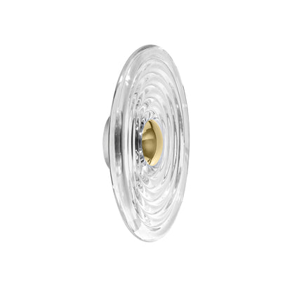 Skulpturale Wand- und Deckenleuchte aus gepresstem Glas