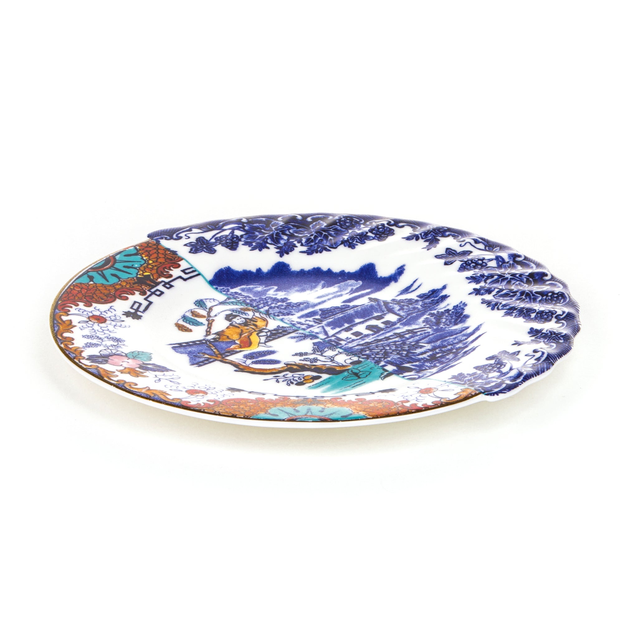 Platos de postre híbridos VALDRADA, juego de 2, porcelana
