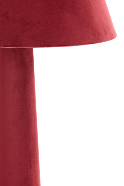 Luxuriöse Stehleuchte DEVIA Velvet burgund für Wohnzimmer