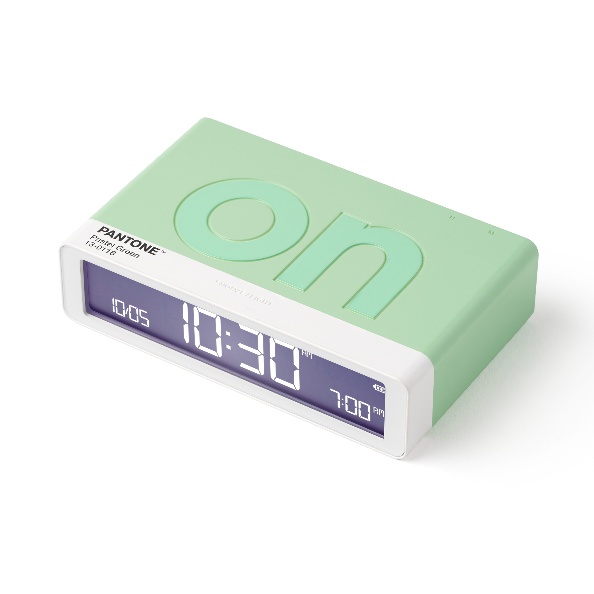 Design Wecker mit LCD Display und klarer Form