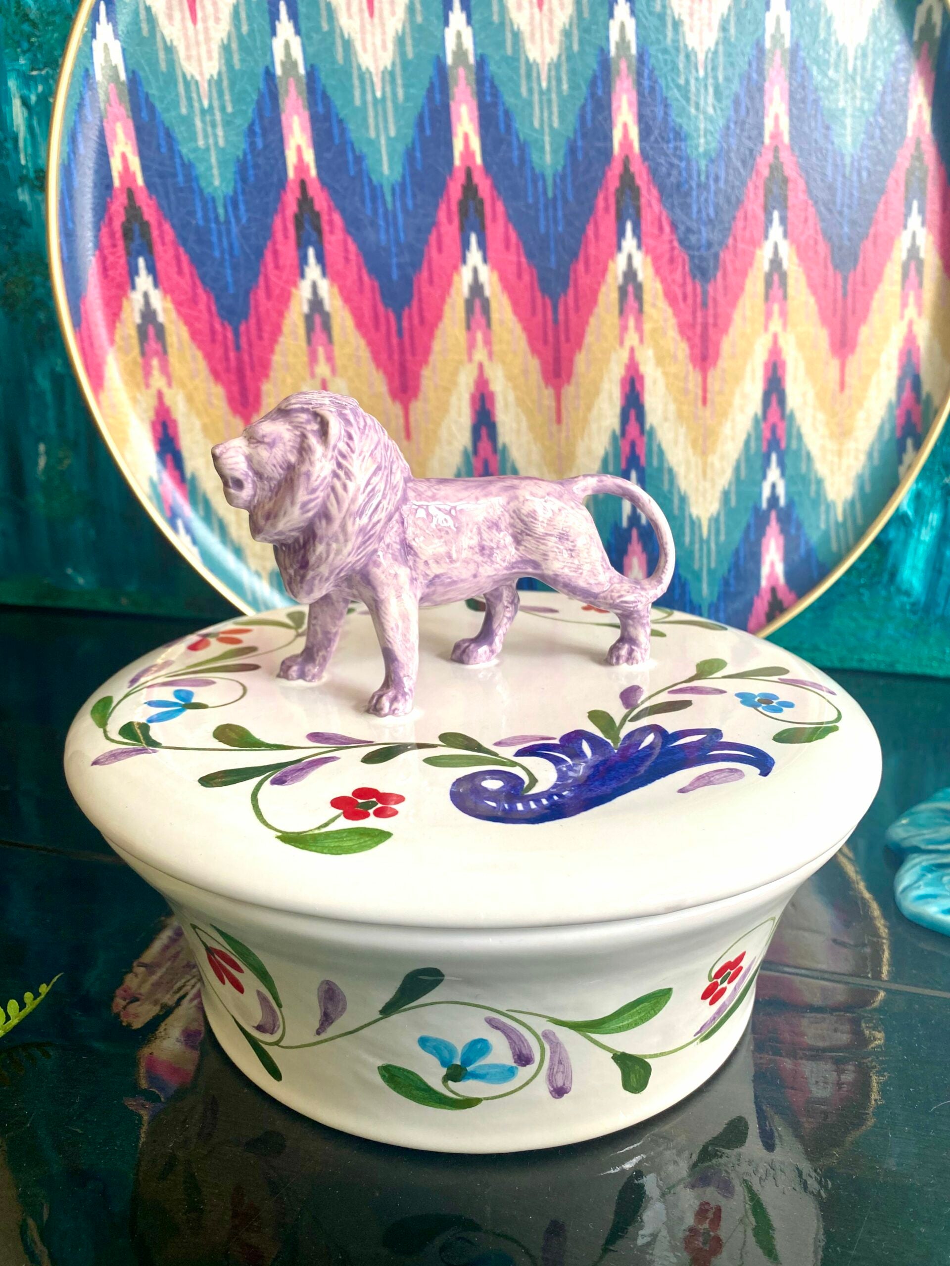 Keramikdose mit Deckel &