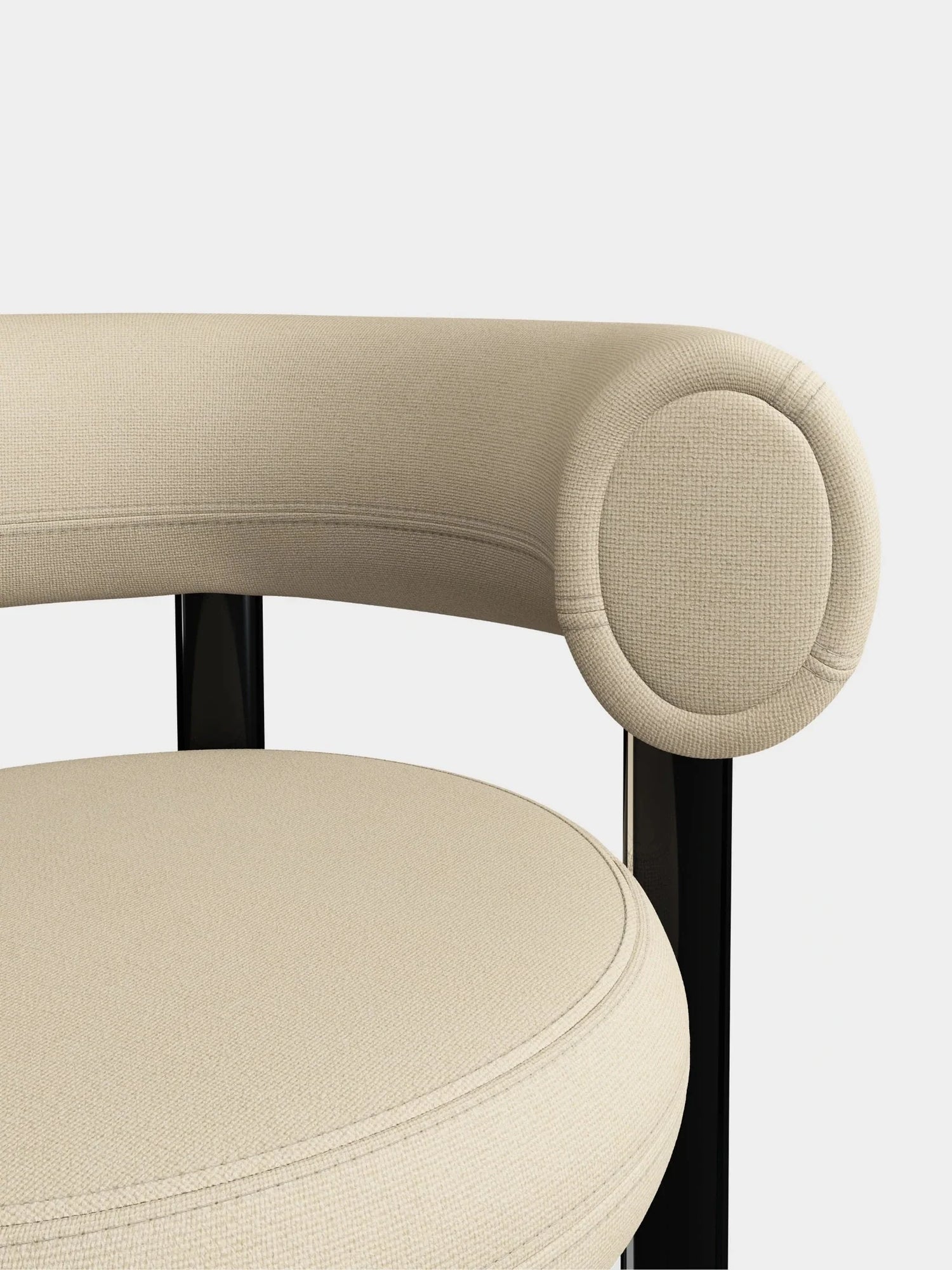 Weißer Designerstuhl für wohnzimmer