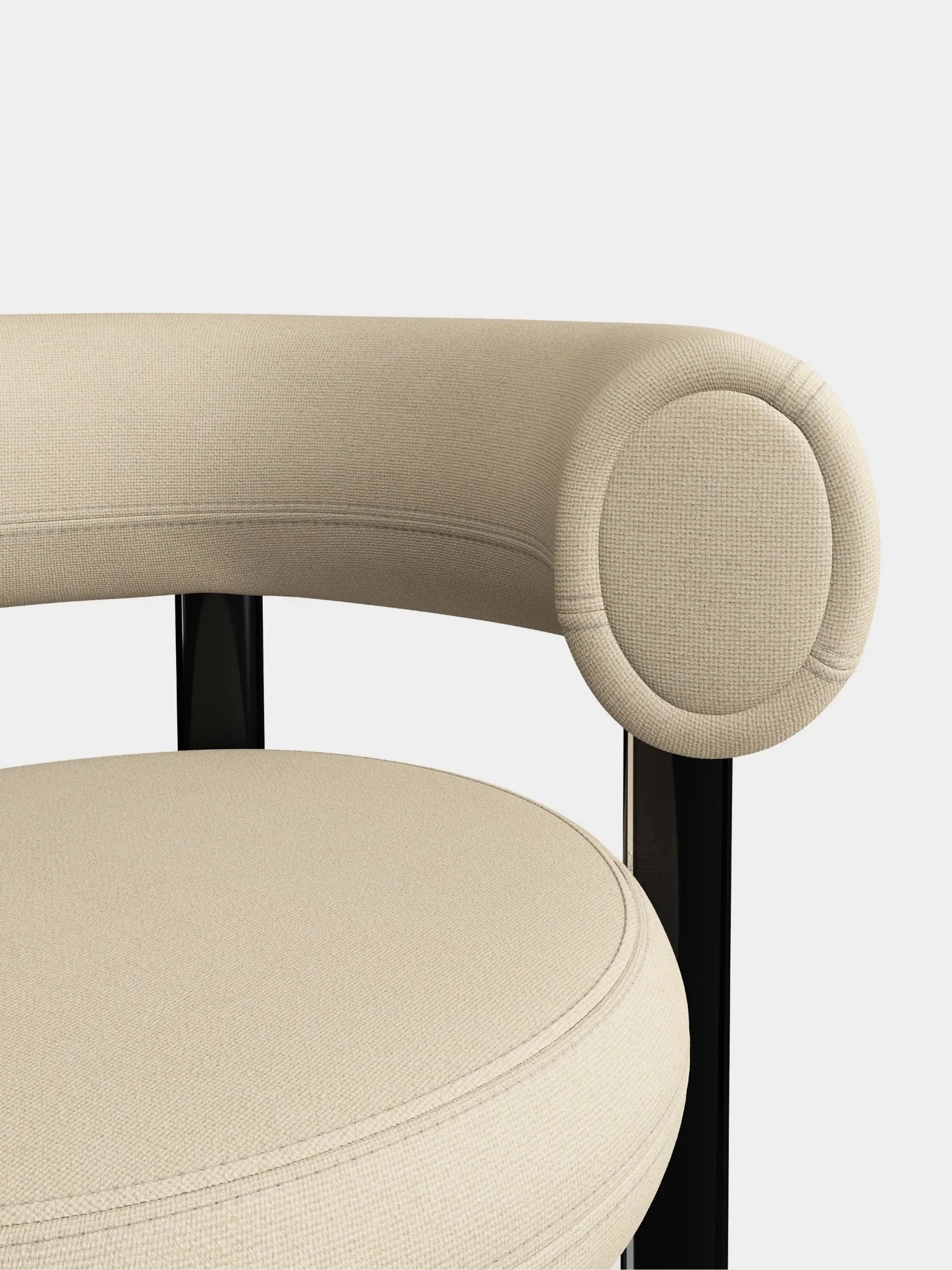Weißer Designerstuhl für wohnzimmer