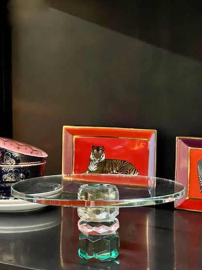 Kuchenplatte aus Kristallglas