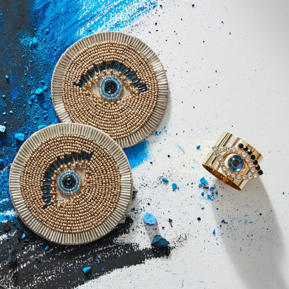 Evil Eye von Joanna Buchanan, Untersetzer und Serviettenringe