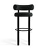 Fat Bar Stool 75 cm – Barhocker mit schwarzem Stahlgestell & Kvadrat Divina Melange Dark Grey von Tom Dixon