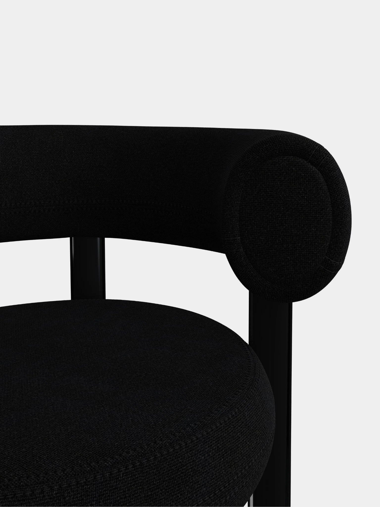 Schwarze Möbel für Designerwohnung