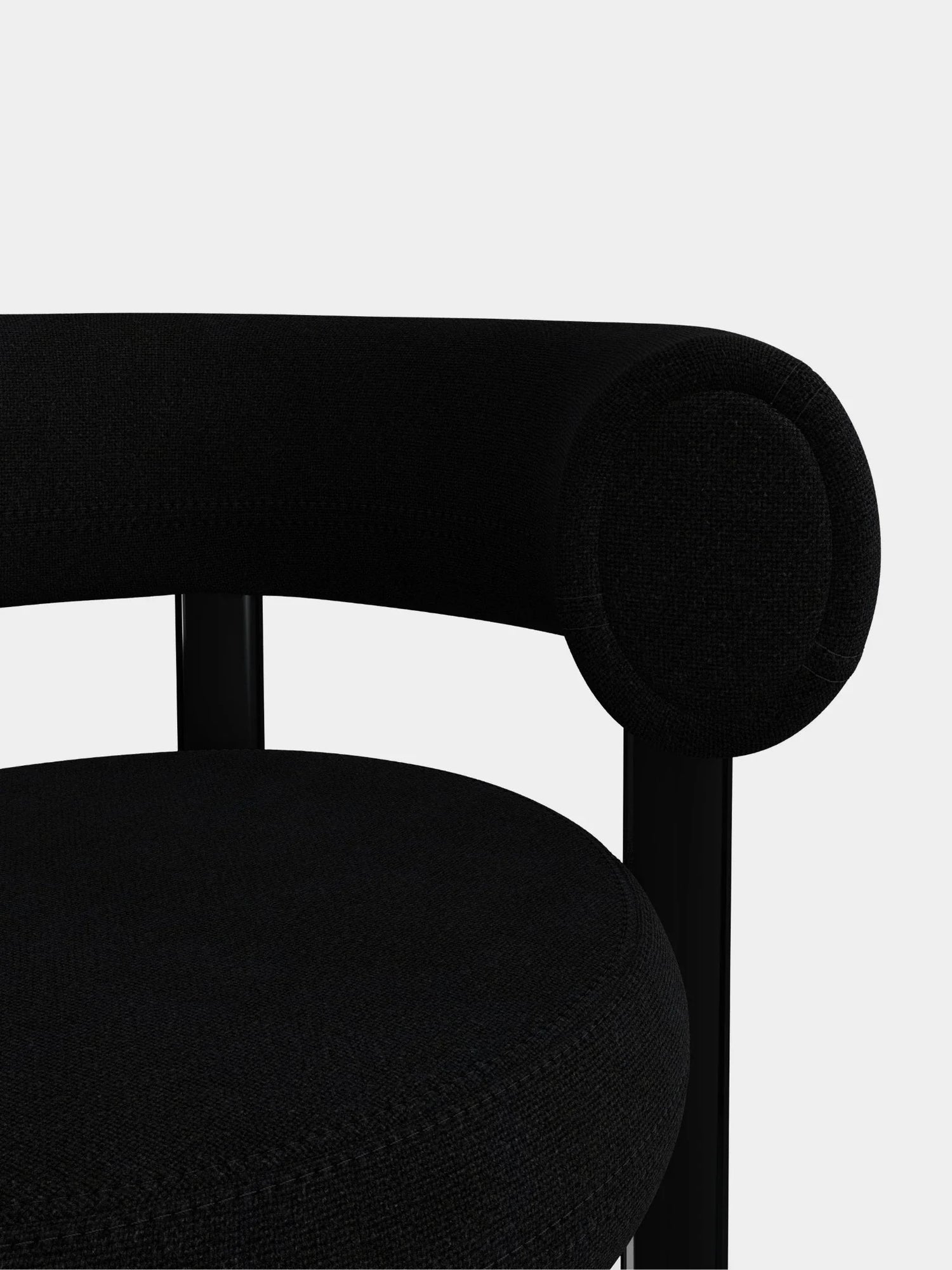Schwarze Möbel für Designerwohnung