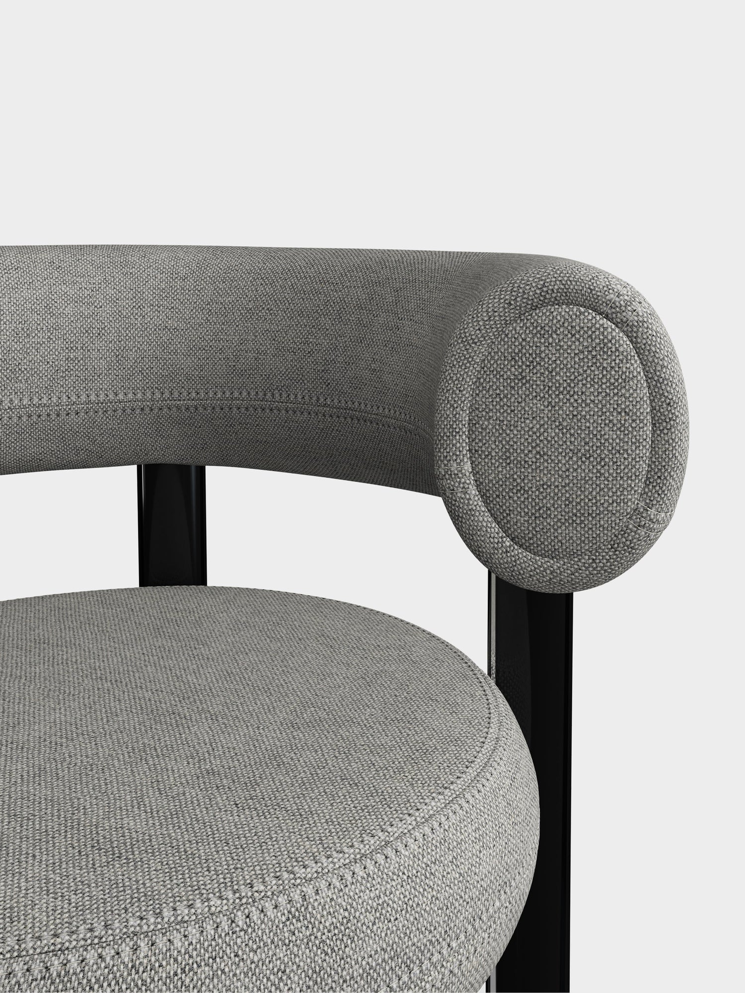 Grauer Stuhl für Designerwohnung
