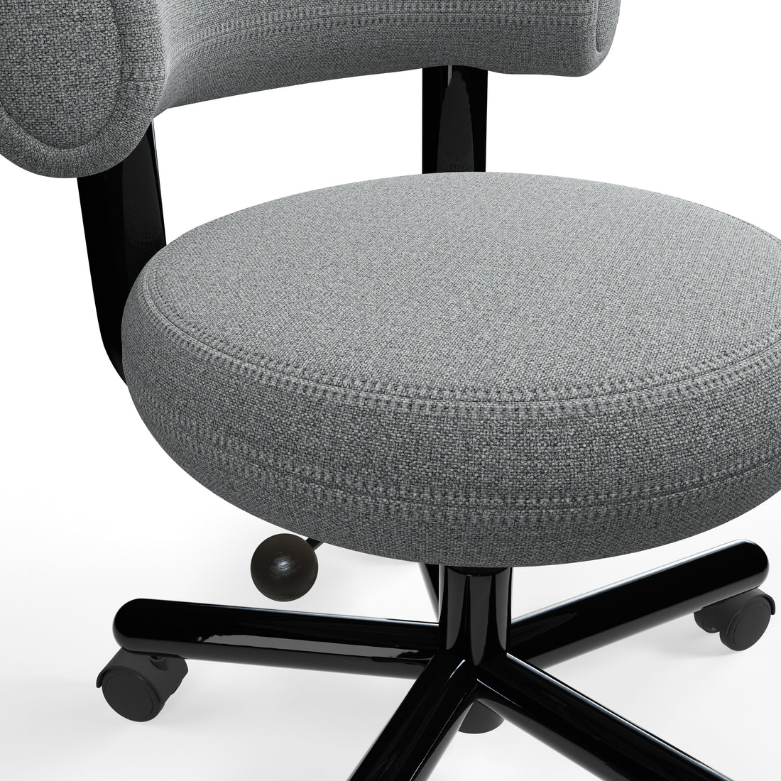 Fat Work Chair – Mid Grey tejido (Kvadrat Hallingdal 65)