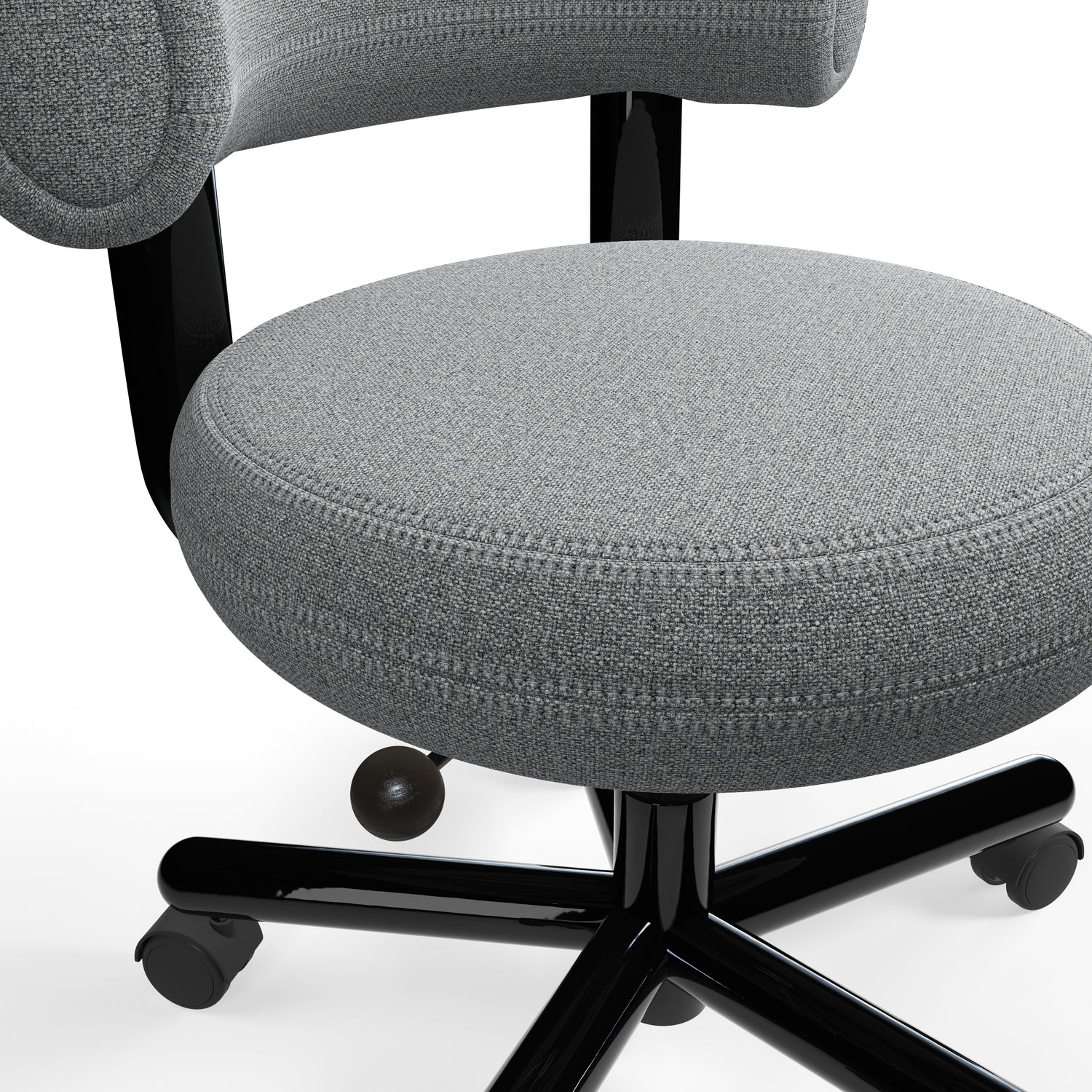 Fat Work Chair – Mid Grey tejido (Kvadrat Hallingdal 65)