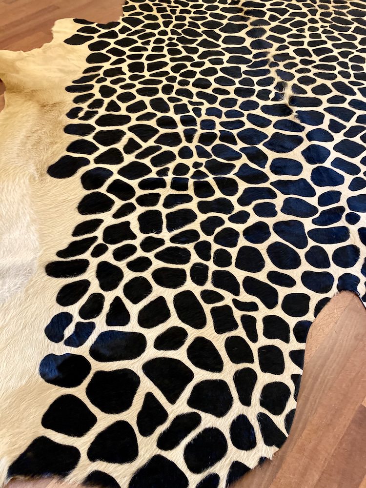 Kuhfell Teppich - Motiv Giraffe