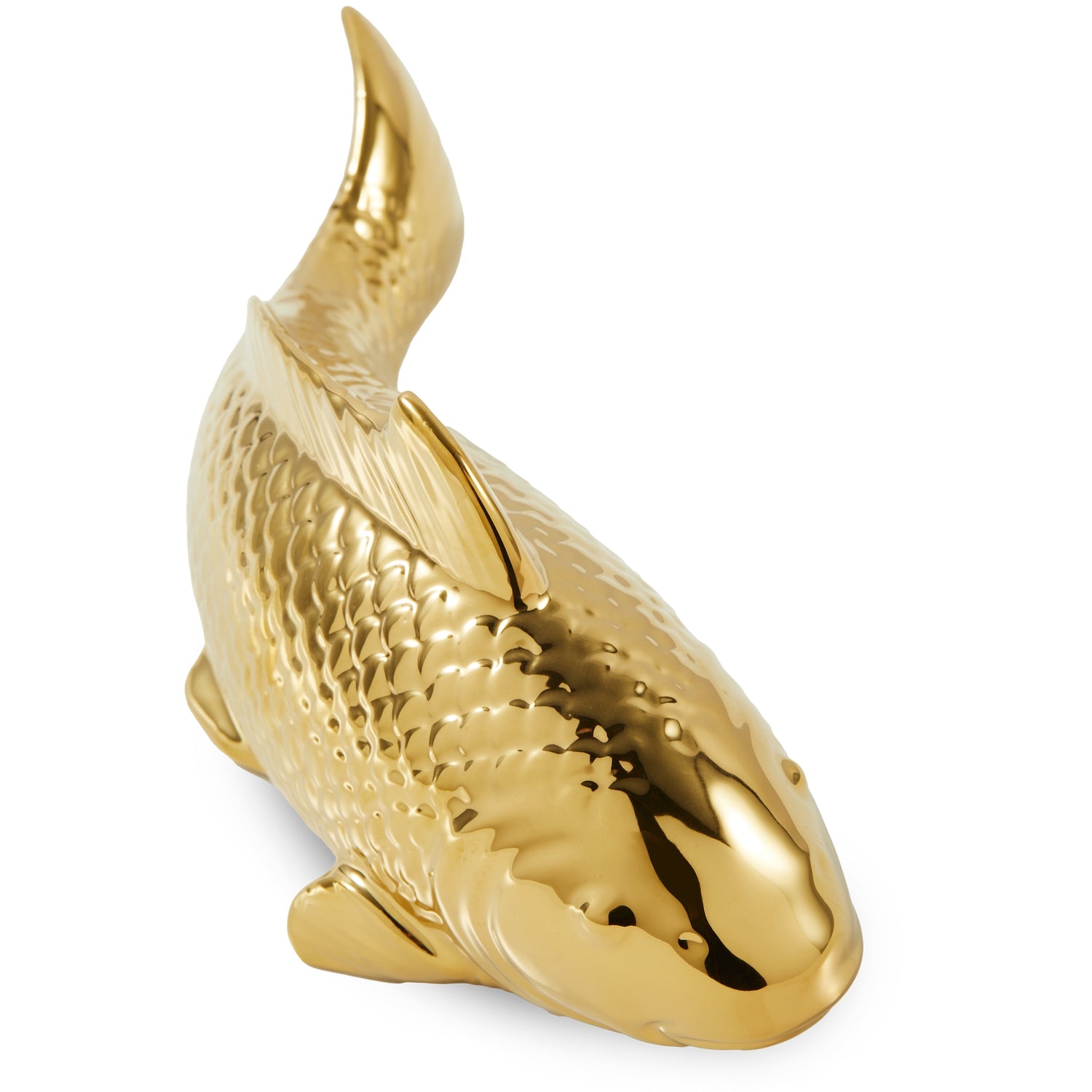 Decorative plate “Fish Plate” with golden koi