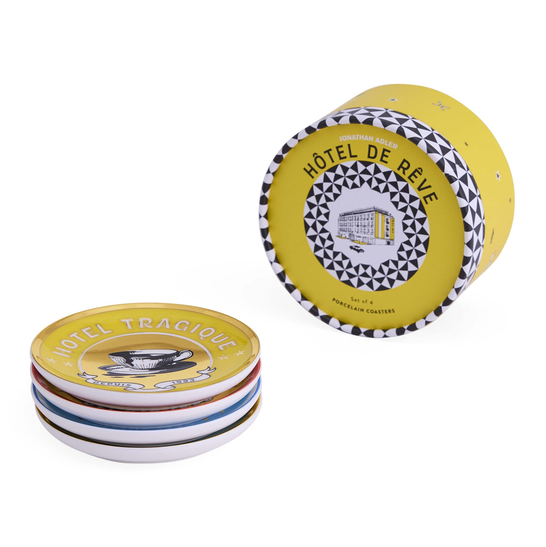 Hotel Untersetzer – Set of 4 - Geschenkbox von Jonathan Adler