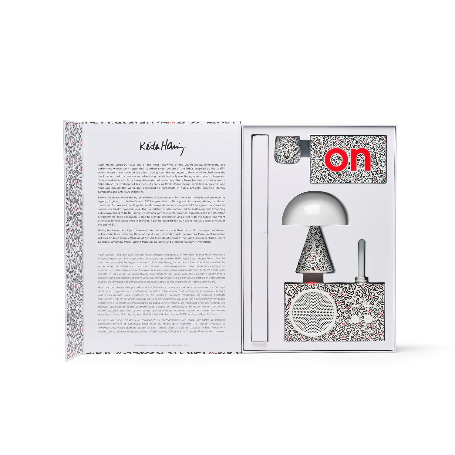 Geschenkset Lexon x Keith Haring LOVE WHITE