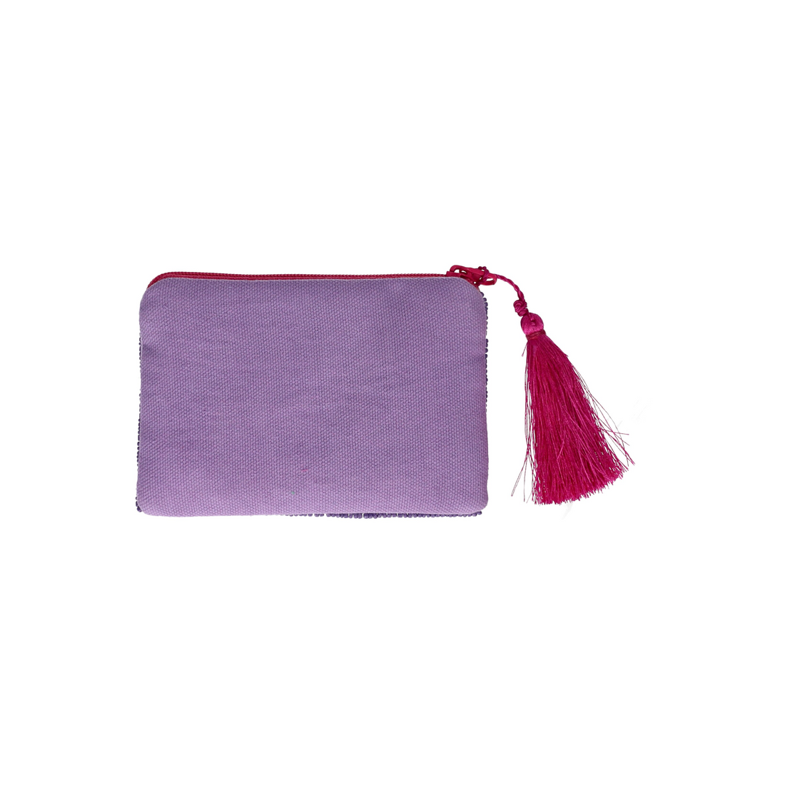 Kleine Make-up Tasche mit gelbem Smiley und Perlenstickerei