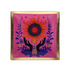Rosa Glasteller mit Sonnenmotiv von GiftCompany