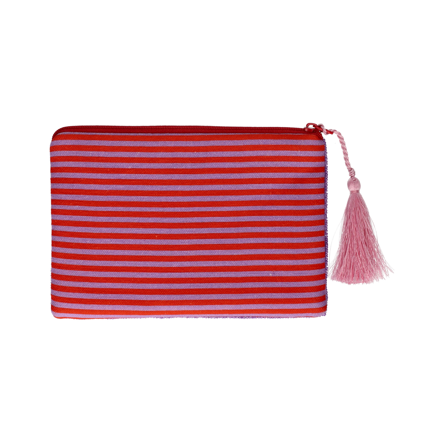 Farbige Kosmetiktasche mit aufwendiger Perlenstickerei