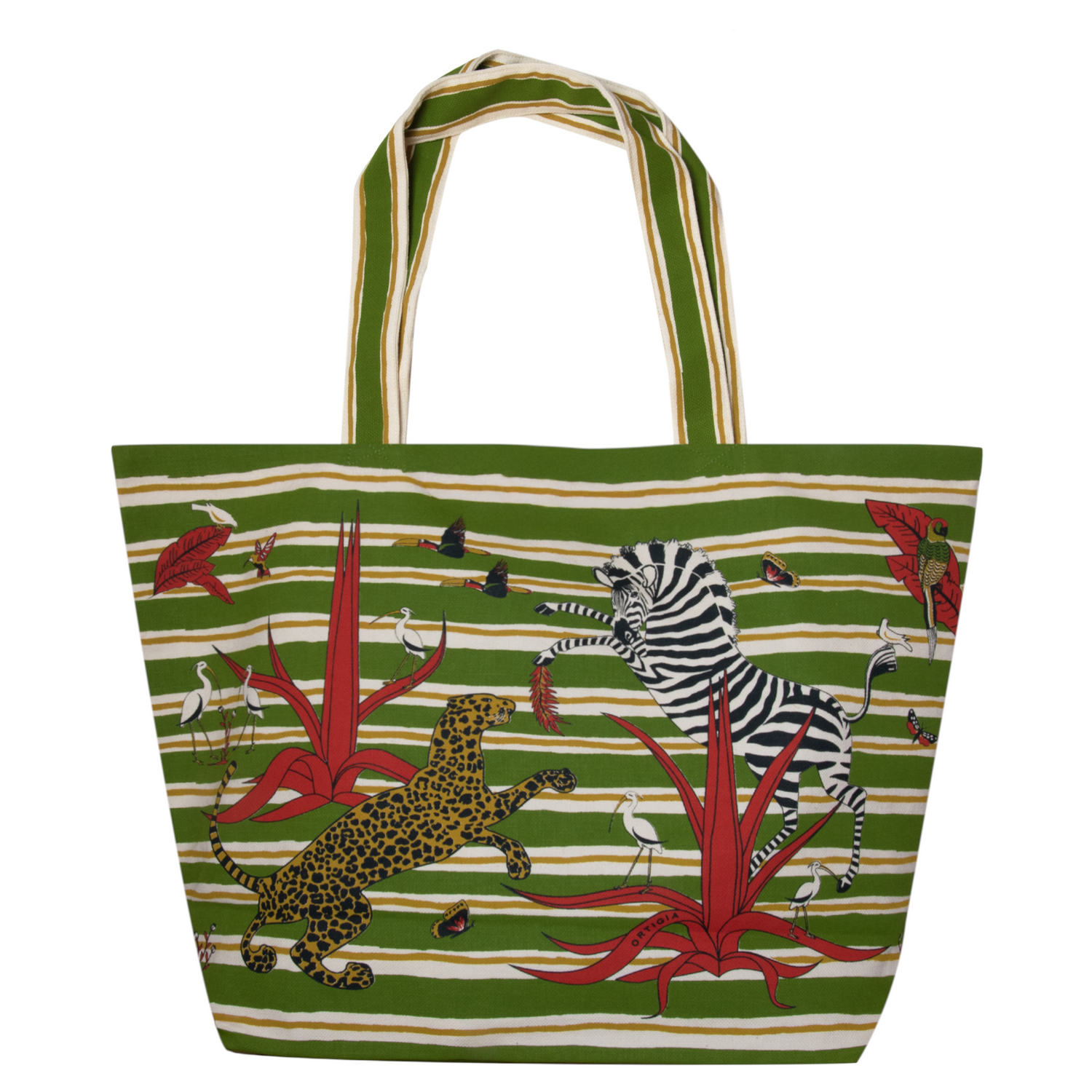Strandtasche Jungle Green aus Baumwolle