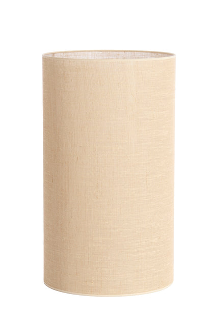 Lámpara de mesa NANA crema con pantalla textil arena – diseño redondo (H125 cm)