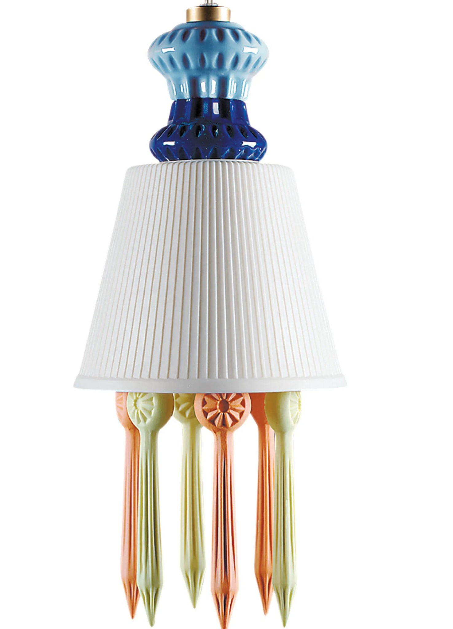 Hängeleuchte BELLE DE NUIT mit Lithophan und Tränen in Multicolor von Lladró