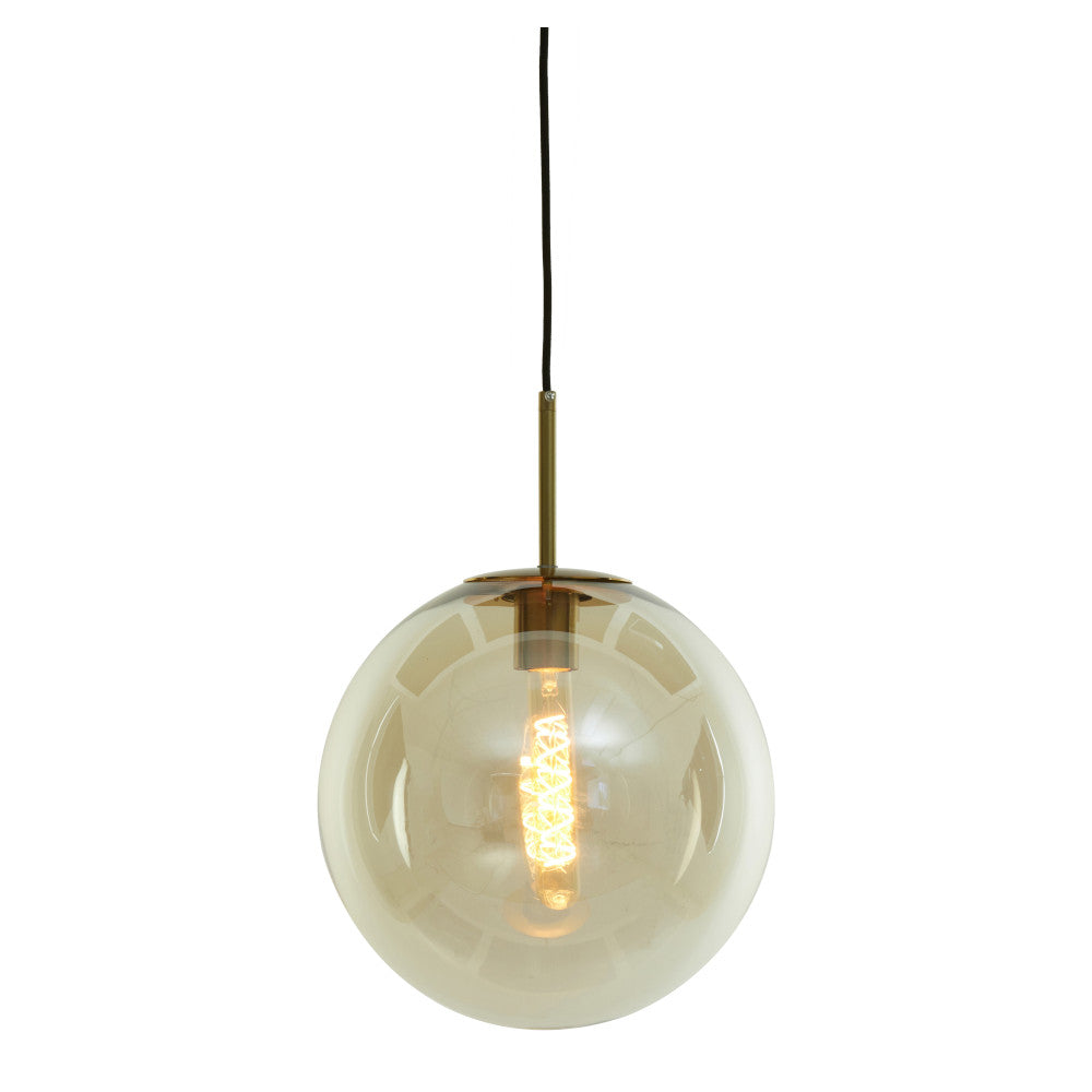 Hängeleuchte MEDINA antik bronze/bernstein Ø40cm Glas