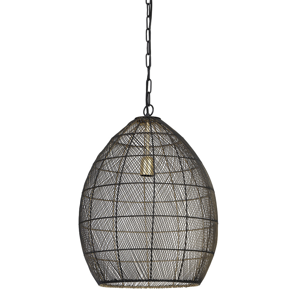 Hängeleuchte MEYA in matt schwarz und gold der Marke Light & Living