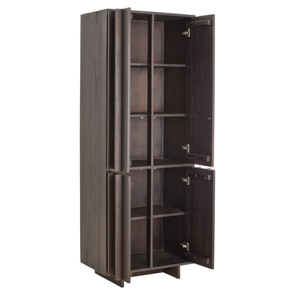 Stilvoller Holzschrank in Dunkelbraun, Modell "Lavinio".