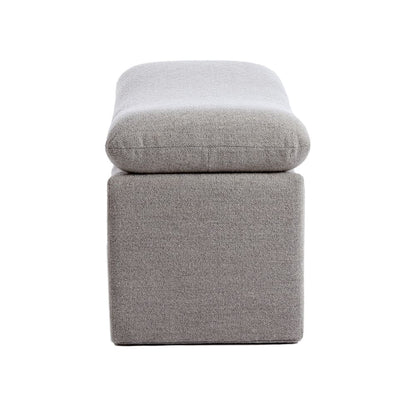 Hocker DASHA hell grau 80x40x48,5cm