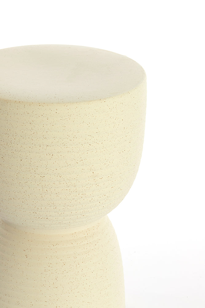 Hocker FINCA matt creme ø 28,5x42cm der Marke Light &amp;amp; Living