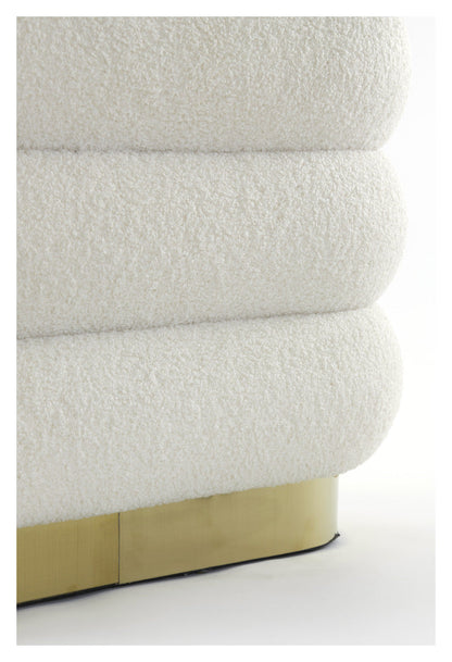 Hocker LYALL gold/ weiß