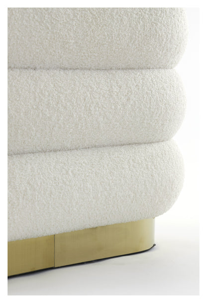 Hocker LYALL gold/ weiß