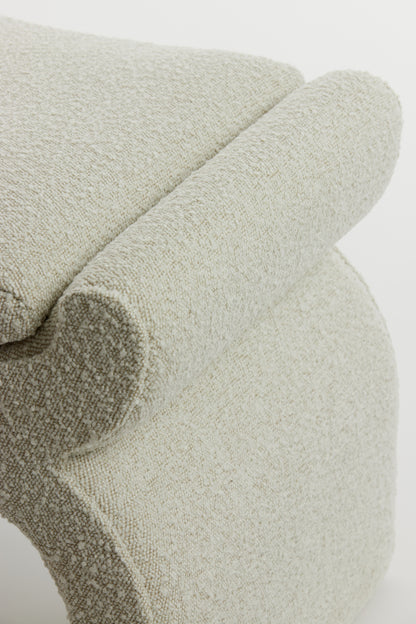 Hocker NAFYA hell beige 60x46x46cm